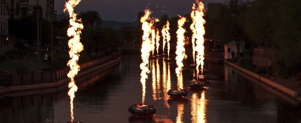 Large-scale public artworks created by artists from around the world will illuminate the Scottsdale Waterfront this weekend